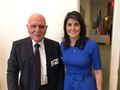 Nikki Haley with Dr Morad of SAMS at the UN on 5 April 2018.jpg