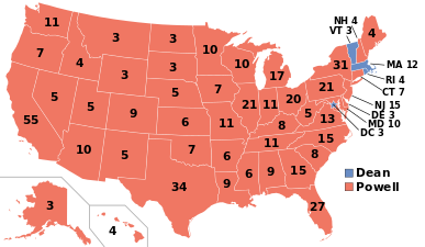 2004 US presidential election results (President Powell).svg