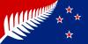 NZ flag design Silver Fern (Red, White & Blue) by Kyle Lockwood.svg