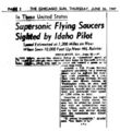 Chicago Sun 1947-06-26-2 Flying Saucer headline-th.jpg