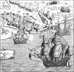 Kööpenhaminan saarto vuosina 1535–1536. (kuparipiirros)