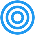 Urantia three-concentric-blue-circles-on-white symbol.svg