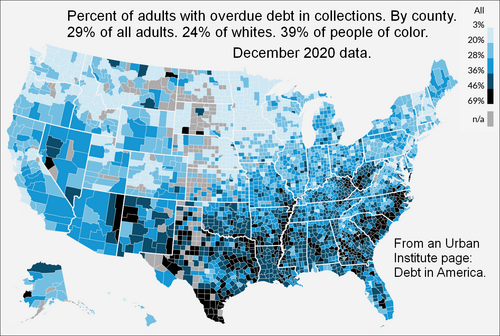 USA. Percent of adults with overdue debt in collections. By county.png