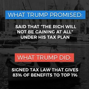 Trump signed tax law that gave 83% of benefits to the top 1%.jpg