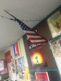 By having american flags in classrooms we support america