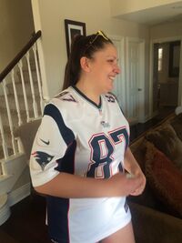 Support for the team by wearing a jersey during the Superbowl game