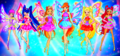 Bloom, Flora, Stella, Musa, Tecna & Aisha S08 Enchantix Transformation 1.png