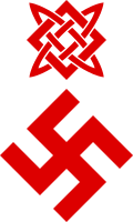 Red Swastika and Red Star of Svarog