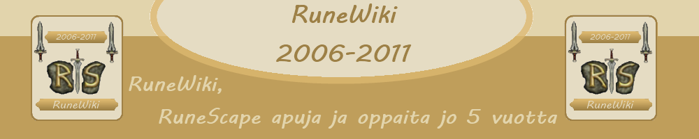 RuneWiki, RuneScape apuja ja oppaita jo 5 vuotta.