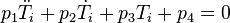 p_1 \ddot T_i + p_2 \dot T_i + p_3 T_i + p_4 = 0