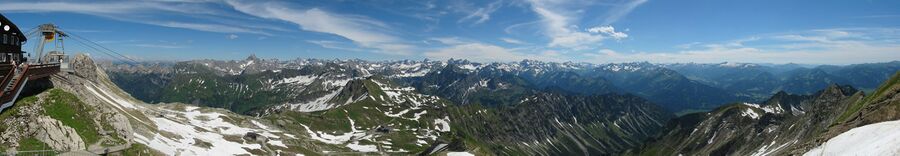 View from the terrace of Nebelhorn, in southern Germany