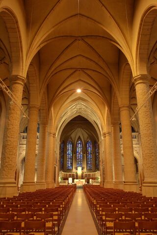 Nave of the Notre-Dame Cathedral in Luxembourg.