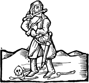 Woddcut illustration of Asagran the Ghoul.