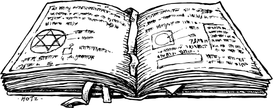 Illustration of a tome of Agrikan religious rituals.