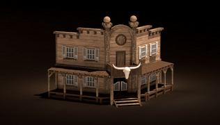 Saloon: Early plan for Gunslinger creature dwelling (model by Don_ko)