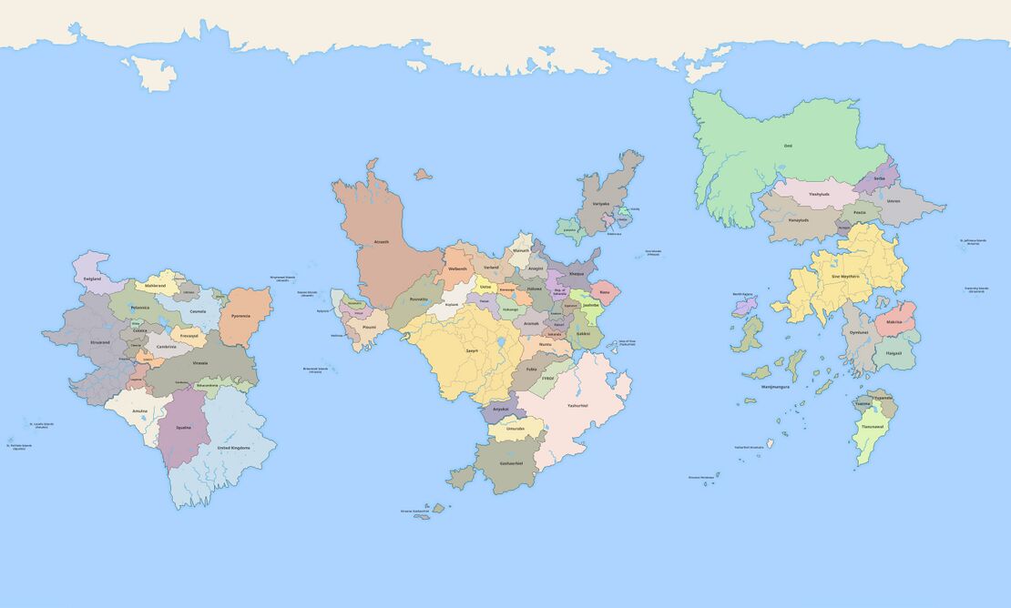 Map of the world, c.1996