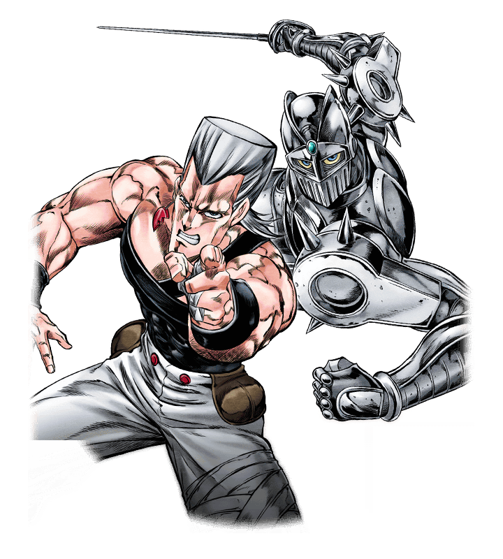 Download Jean Pierre Polnareff strikes a pose in a stunning fan