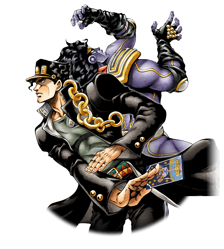 Shin - Jotaro Kujo and his stand Star Platinum from Jojo's