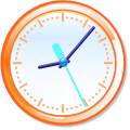 Crystal Clear app clock-orange.svg