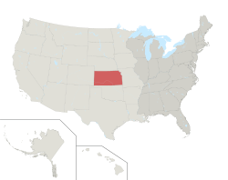 Location of Kansas in the United States