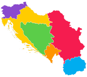 Yugoslav Republics (6) –       Slovenia –       Croatia –       Bosnia-Herzegovina –       Serbia –       Montenegro –       Macedonia