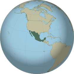 Locator map for Mexico