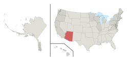 Location of Arizona in the United States