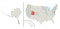 Location of Utah in the United States