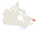 Map of Newfoundland in Canada.svg