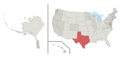 Location of Texas in the United States