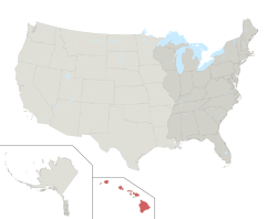 Location of Hawaiʻi in the United States