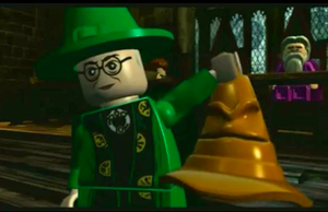 Minerva McGonagall and the Sorting Hat.png