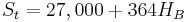 S_t=27,000+364H_B