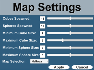 Map Settings Menu