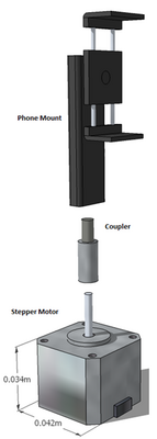 Design of rotating phone mount