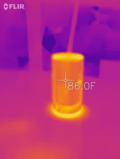 thermal view after drop test