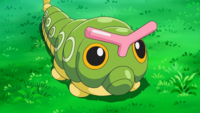 Crystal's Caterpie → Metapod