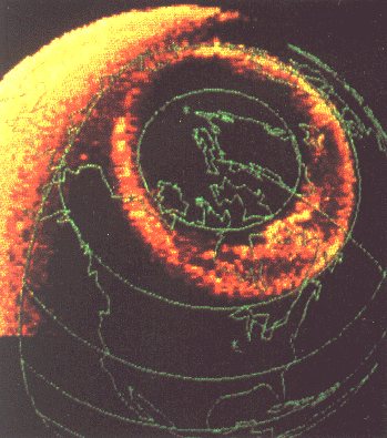 Zorza rozproszona, obserwowana z satelity DE-1