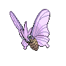 limbless moth with three horns, two large glassy eyes, small fangs, broad veined wings