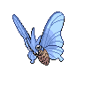 limbless moth with three horns, two large glassy eyes, small fangs, broad veined wings