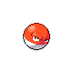 ball resembling an inverted Poké ball, two eyes on the top half, a large mouth on the bottom