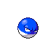 ball resembling an inverted Poké ball, two eyes on the top half, a large mouth on the bottom