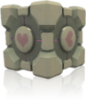 Portal Weighted Companion Cube with Shadow.png
