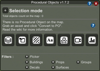 Selection Mode - Procedural Objects