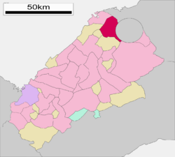 Location of Shin-Kashiwaba in Kinai Prefecture