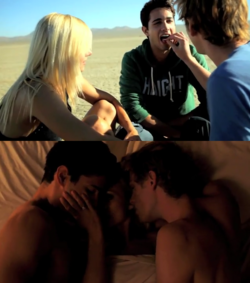 (Above) Candi and her friends put drugs in their mouths, (below) Candi has a threesome