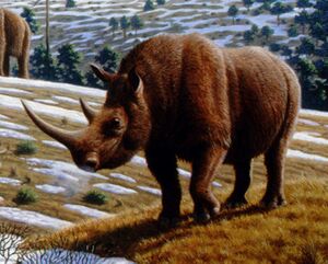 Шерстистый носорог (реконструкция)