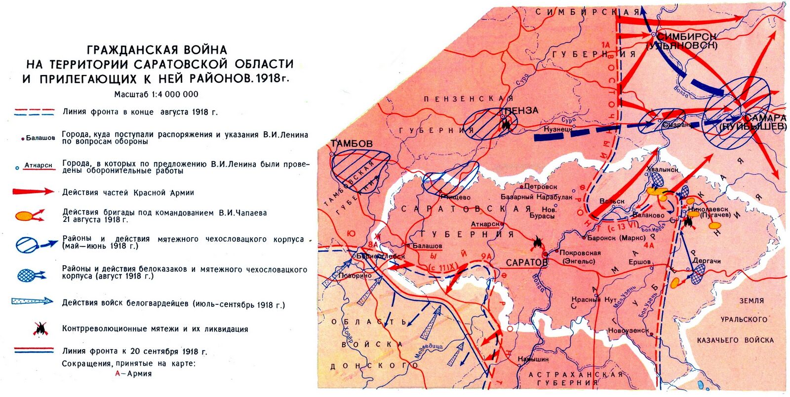 Гражданская война 1919 год карта