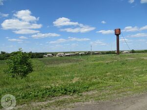 Вид на деревню с трассы А-298 «Тамбов — Ртищево — Саратов»