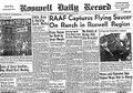 羅斯威爾飛碟墜毀事件的報紙.jpg